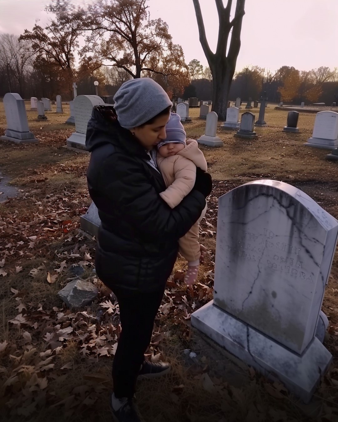 At Husbands Funeral Wife Meets a Woman with His Baby in Her Arms