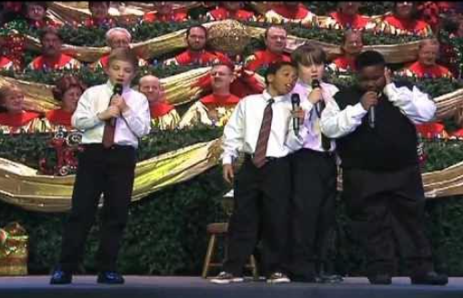 Four boys steal the show with funny Christmas performance